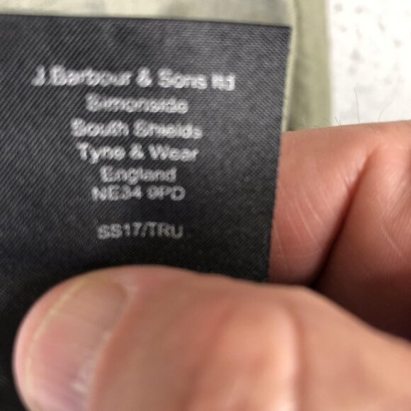 Barbour Shirt Mens M Green 100% Linen Tailored Fit Long Sleeve Cove Beach Airy - Picture 5 of 16